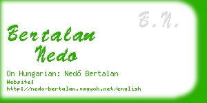 bertalan nedo business card